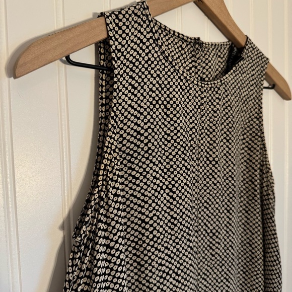 Eileen Fisher A-Line High Neck Polka Dot Swing Dress 100% Silk Women’s Size XXS - Picture 5 of 13